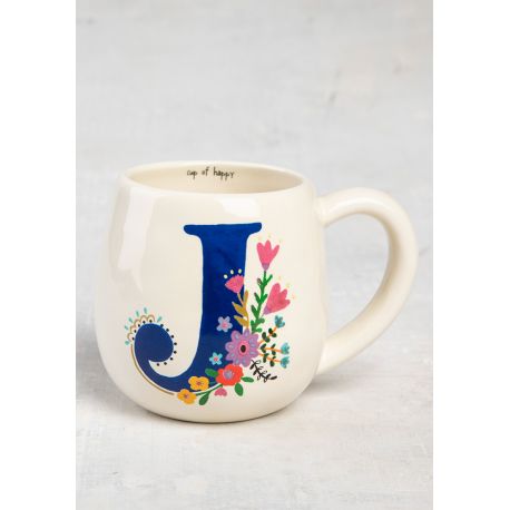 Initial Mug Floral J