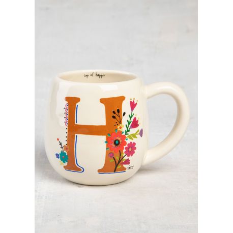Initial Mug Floral H